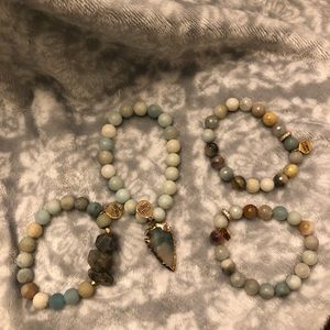 Kinsley Armelle bracelets.  Earth tones.